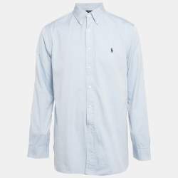 مملوكة مسبقًا Ralph Lauren Blue Cotton Full Sleeve Shirt XL
