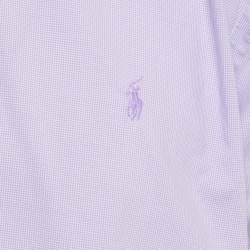 مملوكة مسبقًا Ralph Lauren Purple Check Print Long Sleeve Shirt XL