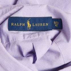 مملوكة مسبقًا Ralph Lauren Purple Check Print Long Sleeve Shirt XL
