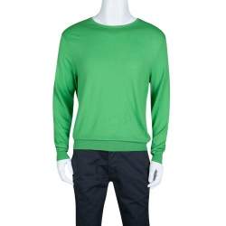 Pre Owned Ralph Lauren Parrot Green Long Sleeve Sweater XL