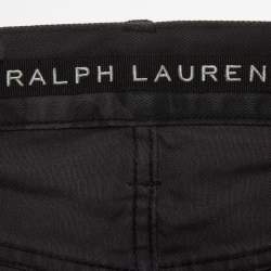 Pre Owned Ralph Lauren Black Printed Denim Slim Fit Jeans M/ Waist 34"