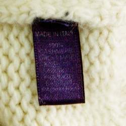 Pre Owned Ralph Lauren Cream Cashmere Turtle Neck Long Sleeve Sweater XL
