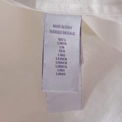 Pre Owned Ralph Lauren White Linen Long Sleeve Button Front Shirt XXL