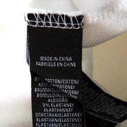 مملوكة مسبقًا Ralph Lauren White Cotton Pique Zipper Patch Pocket Detail Polo T Shirt L 