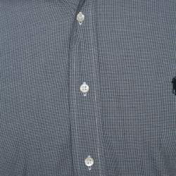 Ralph Lauren Monochrome Micro Check Cotton Button Front Shirt XXL