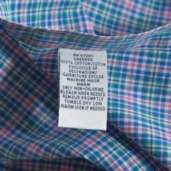 Pre Owned Ralph Lauren Blue Plaid Cotton Button Down Collar Shirt L