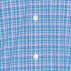Pre Owned Ralph Lauren Blue Plaid Cotton Button Down Collar Shirt L
