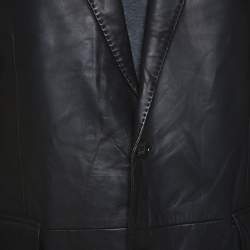 Pre Owned Ralph Lauren Black Lamb Leather Anthony Sport Coat XL 