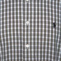 Pre Owned Ralph Lauren White Checked Cotton Button Down Blake Shirt XL
