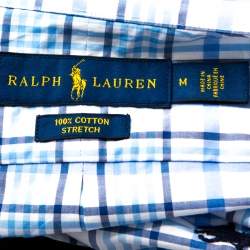 Pre Owned Ralph Lauren Bicolor Checked Cotton Button Down Shirt M