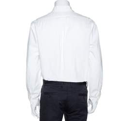 Pre Owned Ralph Lauren White Cotton Button Down Custom Fit Shirt L 