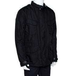 مملوكة مسبقًا جاكت رالف لورين اسكيب أزرار أمامية أسود  L 