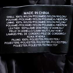 Pre Owned Ralph Lauren Black Leather Trim Vest Jacket M