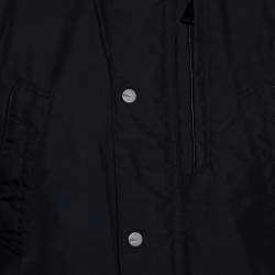Pre Owned Ralph Lauren Black Leather Trim Vest Jacket M