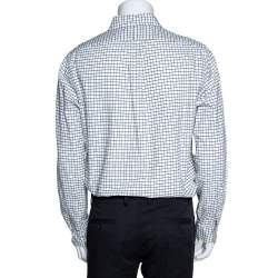 Pre Owned Ralph Lauren Black & White Window Pane Checked Cotton Shirt L