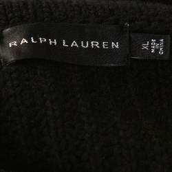 مملوكة مسبقًا Ralph Lauren Black Cashmere & Wool Knit Shawl Collar Cardigan XL