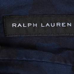 Pre Owned Ralph Lauren Navy Blue Camo Pattern Cotton Long Sleeve Shirt M