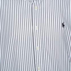 Pre Owned Ralph Lauren Monochrome Striped Cotton Button Front Shirt XL 