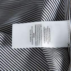 Pre Owned Ralph Lauren Monochrome Striped Cotton Long Sleeve Shirt M