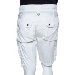 Pre Owned شورت رالف لورين أر أل اكس كارغو مزيج قطن أبيض مقاس وسط (ميديوم)