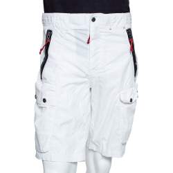 Pre Owned شورت رالف لورين أر أل اكس كارغو مزيج قطن أبيض مقاس وسط (ميديوم)