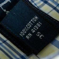 Pre Owned Ralph Lauren Pale Yellow Checked Cotton Button Down Shirt XL