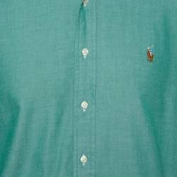 Pre Owned Ralph Lauren Green Chambray Cotton Classic Fit Shirt XL