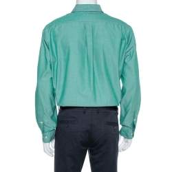 Pre Owned Ralph Lauren Green Chambray Cotton Classic Fit Shirt XL