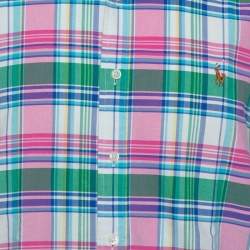 Pre Owned Ralph Lauren Multicolor Plaid Cotton Long Sleeve Button Front Shirt XL