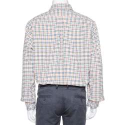 Pre Owned Ralph Lauren Multicolor Plaided Cotton Button Front Shirt XL