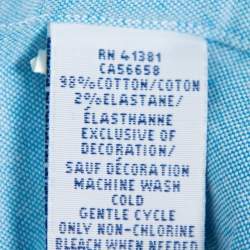 Pre Owned Ralph Lauren Blue Cotton Button Front Slim Fit Oxford Shirt XL
