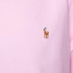 Pre Owned Ralph Lauren Light Pink Cotton Short Sleeve Slim Fit Shirt XXL
