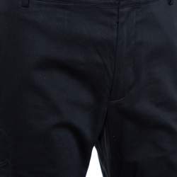 Pre Owned Ralph Lauren Navy Blue Cotton Pocket Detail Paneled Pants L
