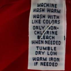 Pre Owned Ralph Lauren Red Cotton Button Front Classic Fit Shirt S
