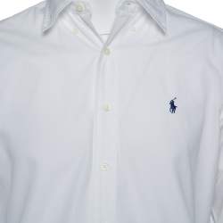 Pre Owned Ralph Lauren White Cotton Button Front Shirt S