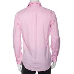 Pre Owned Ralph Lauren Pink Feather Weight  Cotton Slim Fit Shirt M