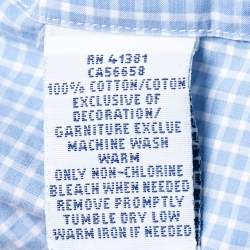 Ralph Lauren Light Blue Check Cotton Button Down Shirt S 
