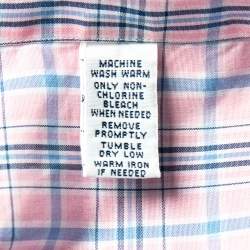 Pre Owned Ralph Lauren Pink Checked Cotton Long Sleeve Classic Fit Shirt S