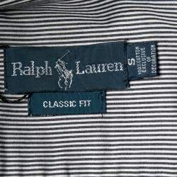 Pre Owned Ralph Lauren Monochrome Striped Cotton Classic Fit Shirt S