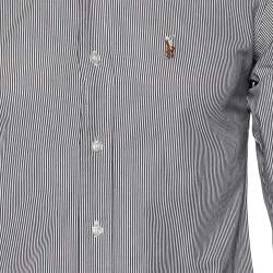 Pre Owned Ralph Lauren Monochrome Striped Cotton Classic Fit Shirt S