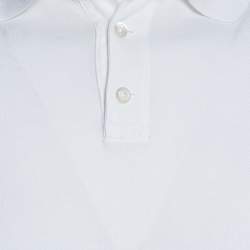 مملوكة مسبقًا Ralph Lauren White Cotton Pique Polo T-Shirt S