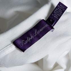مملوكة مسبقًا Ralph Lauren White Cotton Pique Polo T-Shirt S
