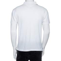 مملوكة مسبقًا Ralph Lauren White Cotton Pique Polo T-Shirt S