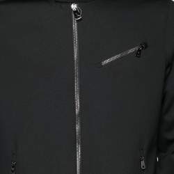 Pre Owned Ralph Lauren Black Synthetic Zip Front Jacket L