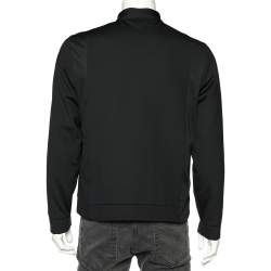 Pre Owned Ralph Lauren Black Synthetic Zip Front Jacket L