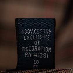 Pre Owned Ralph Lauren Beige Checkered Cotton Button Front Shirt M