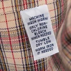 Pre Owned Ralph Lauren Beige Checkered Cotton Button Front Shirt M