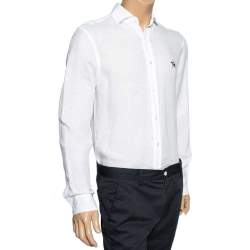 مملوكة مسبقًا Ralph Lauren White Linen Button Front Shirt M