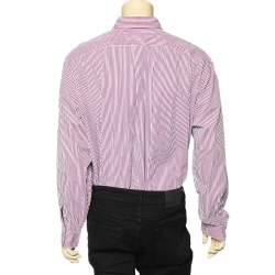 Pre Owned Ralph Lauren Purple Striped Cotton Button Front Shirt 3XB