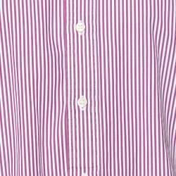 Pre Owned Ralph Lauren Purple Striped Cotton Button Front Shirt 3XB